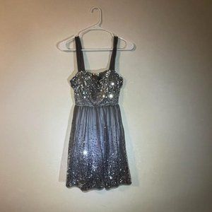 Grey Dress with Sliver Sequins